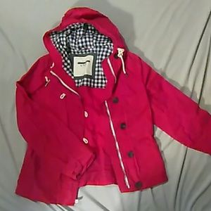 Red raincoat